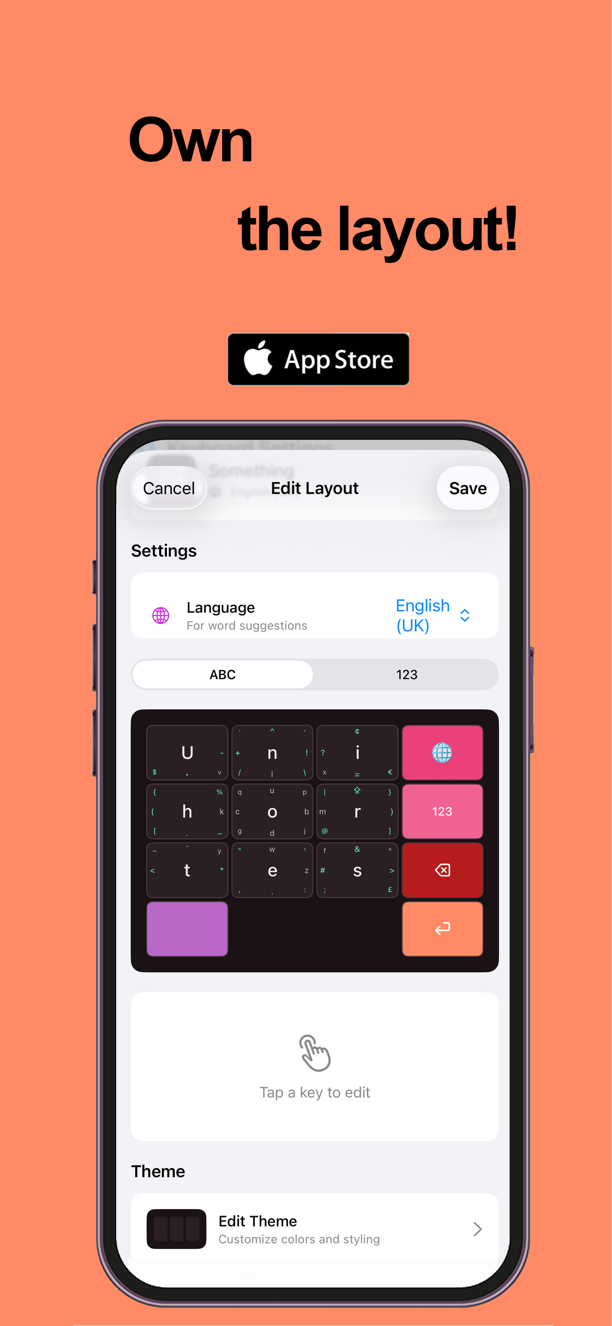 Keyz Edit Layout